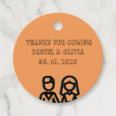 Deep Orange Wedding Geschenkanhänger (Vorderseite)