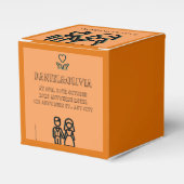 Deep Orange Wedding Geschenkschachtel (Vorderseite)