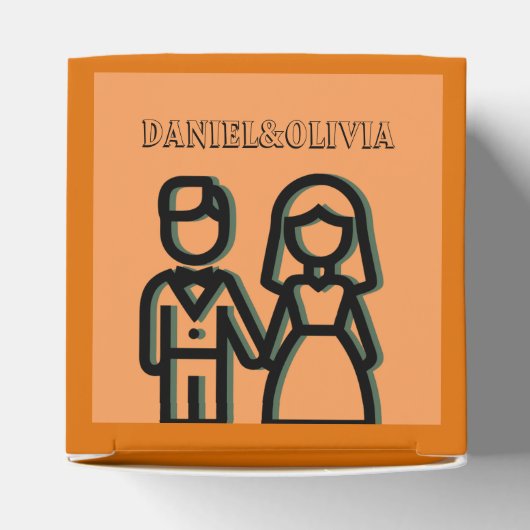 Deep Orange Wedding Geschenkschachtel (Oben)