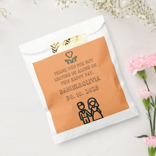 Deep Orange Wedding Geschenktütchen (Versiegelt)