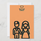 Deep Orange Wedding Save The Date (Rückseite)