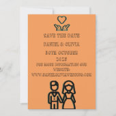 Deep Orange Wedding Save The Date (Vorderseite)