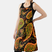 Deep Paisley Gold Orange Brown Beautiful Schürze (InSitu)