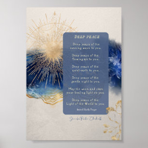 Deep Peace Irish / Gaelic Segen Zitat Poster