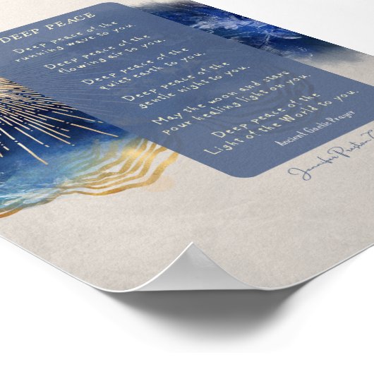 Deep Peace Irish / Gaelic Segen Zitat Poster (Ecke)