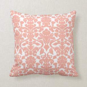 Deep Peach Damask Kissen