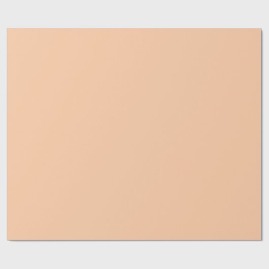 Deep Peach Matt Wrapping Paper Geschenkpapier (Flach)