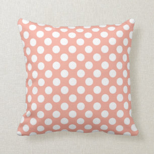 Deep Peach Polka Dots Kissen