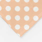 Deep Peach Punkte Fleecedecke (Ecke)