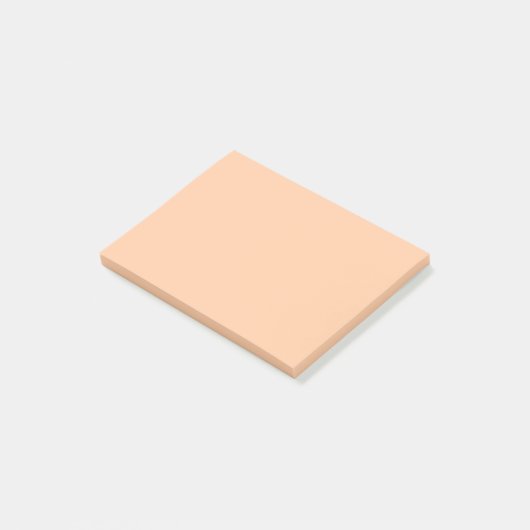 Deep Peach Solid Color Post-it Klebezettel (angewinkelt)