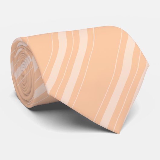 Deep Peach Striped Classic Krawatte (Gerollt)