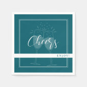 Deep Petrol Custom Party Napkins Serviette (Vorderseite)