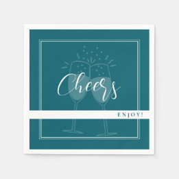 Deep Petrol Custom Party Napkins Serviette