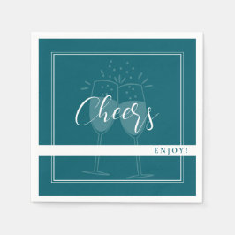 Deep Petrol Custom Party Napkins Serviette