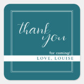 Deep Petrol Vielen Dank, dass Sie Aufkleber (Vorderseite)