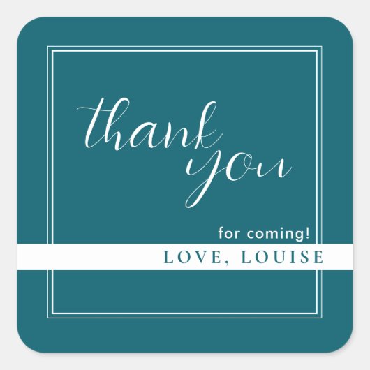 Deep Petrol Vielen Dank, dass Sie Aufkleber (Vorderseite)