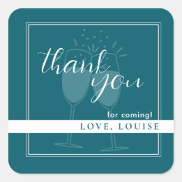 Deep Petrol Vielen Dank, dass Sie Aufkleber