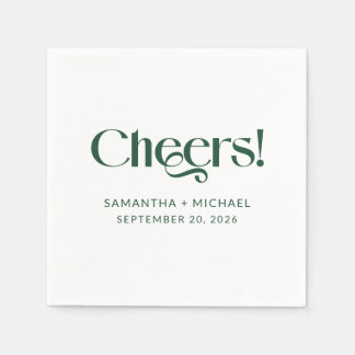 Deep Pine Decorative Serif 2 Hochzeit Cheers Serviette