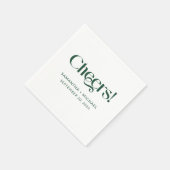 Deep Pine Decorative Serif 2 Hochzeit Cheers Serviette (Ecke)