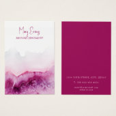 Deep Pink agring Ohrring-Grafikkarte (Vorne & Hinten)