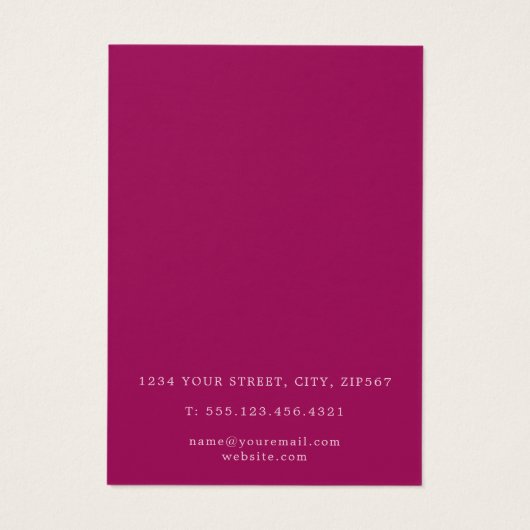 Deep Pink agring Ohrring-Grafikkarte (Rückseite)