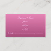Deep Pink Business Cards Visitenkarte (Rückseite)