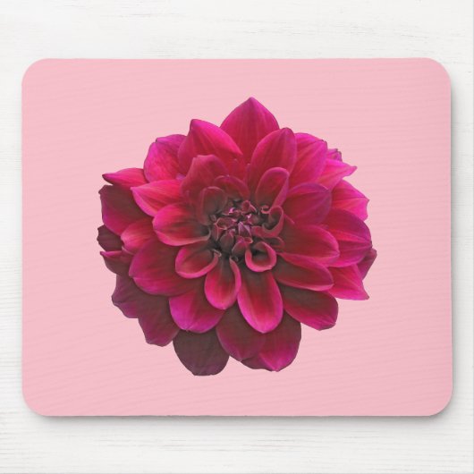 Deep Pink Dahlia Blume auf Mouse Pad gedruckt Mousepad (Vorne)