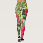 Deep Pink Dahlias Leggings (Rückseite)