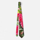 Deep Pink Dahlias Neck Tie Krawatte (Rückseite)