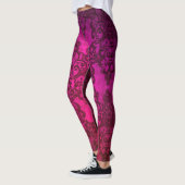 Deep Pink Extravagant Damask Boho Style Leggings (Links)