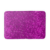 Deep Pink Glam Faux Glitter Pattern Badematte (Vorderseite)