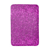 Deep Pink Glam Faux Glitter Pattern Badematte (Vorderseite Vertikal)