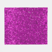Deep Pink Glam Faux Glitter Pattern Fleecedecke (Vorderseite (Horizontal))