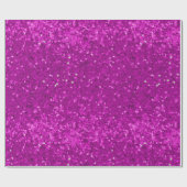 Deep Pink Glam Faux Glitter Pattern Geschenkpapier (Flach)