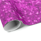 Deep Pink Glam Faux Glitter Pattern Geschenkpapier (Rolleneckpunkt)