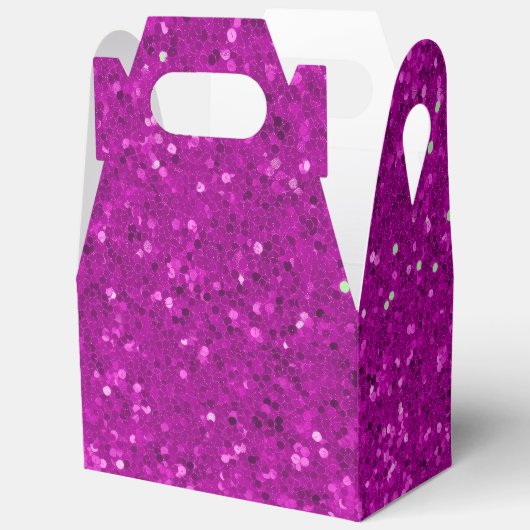 Deep Pink Glam Faux Glitter Pattern Geschenkschachtel (Offen)