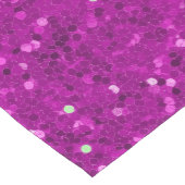 Deep Pink Glam Faux Glitter Pattern Kurzer Tischläufer (Ecke)
