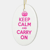 Deep Pink halten Sie sich ruhig und fahren fort Keramikornament (Links)