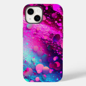 Deep Pink Holographic Glitzer iPhone Tough Case (Rückseite)