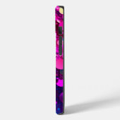 Deep Pink Holographic Glitzer iPhone Tough Case (Rückseite / Links)