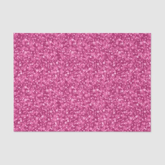 Deep Pink Imitate Glitzer & Glitzern Muster Seidenpapier (Vorderseite)