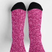 Deep Pink Imitate Glitzer Hintergrundsocken Socken (Oben)