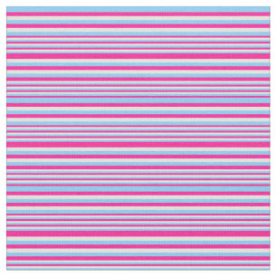 Deep Pink, Light Sky Blue und Light Cyan Muster Stoff