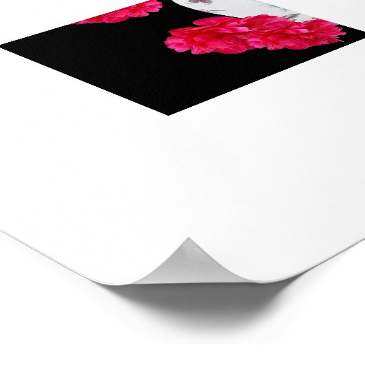 Deep Pink Peonies Poster (Ecke)