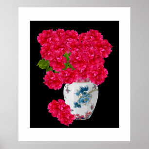 Deep Pink Peonies Poster