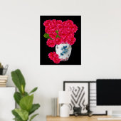Deep Pink Peonies Poster (Heimbüro)