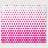 Deep Pink Polka Dot Modern White Geschenkpapier (Flach)