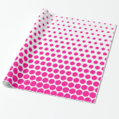 Deep Pink Polka Dot Modern White Geschenkpapier (Ungerollt)
