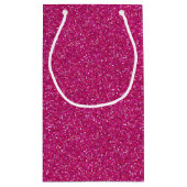Deep Pink Sparkle Glitzer Geschenktasche Kleine Geschenktüte (Rückseite)