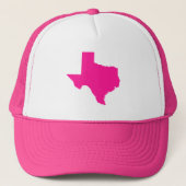 Deep Pink Texas Form Truckerkappe (Vorderseite)